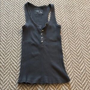 Aerie Ribbed Henley Tank